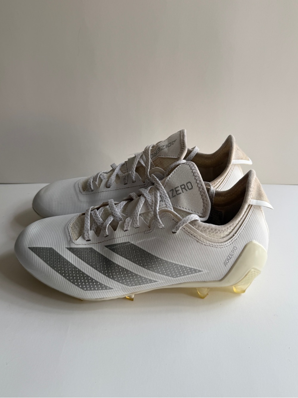 Adidas Adizero White Silver Cleats Mens 7.5